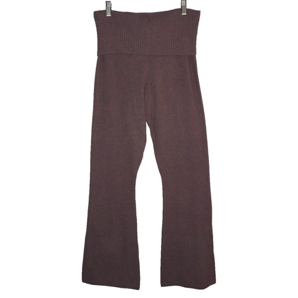 PINK ROSE brownish mauve color thick knit stretch leggings flair bottoms Women L
